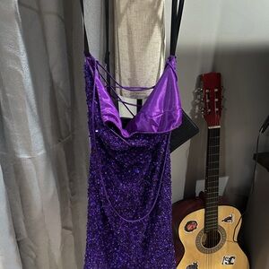 Elegant Purple Sequin Dress💜 Size Medium